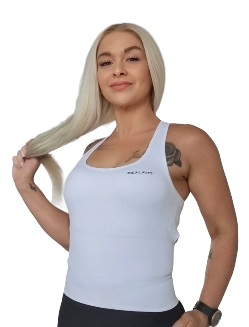 Ultimate Tank White – RealFitt Activewear