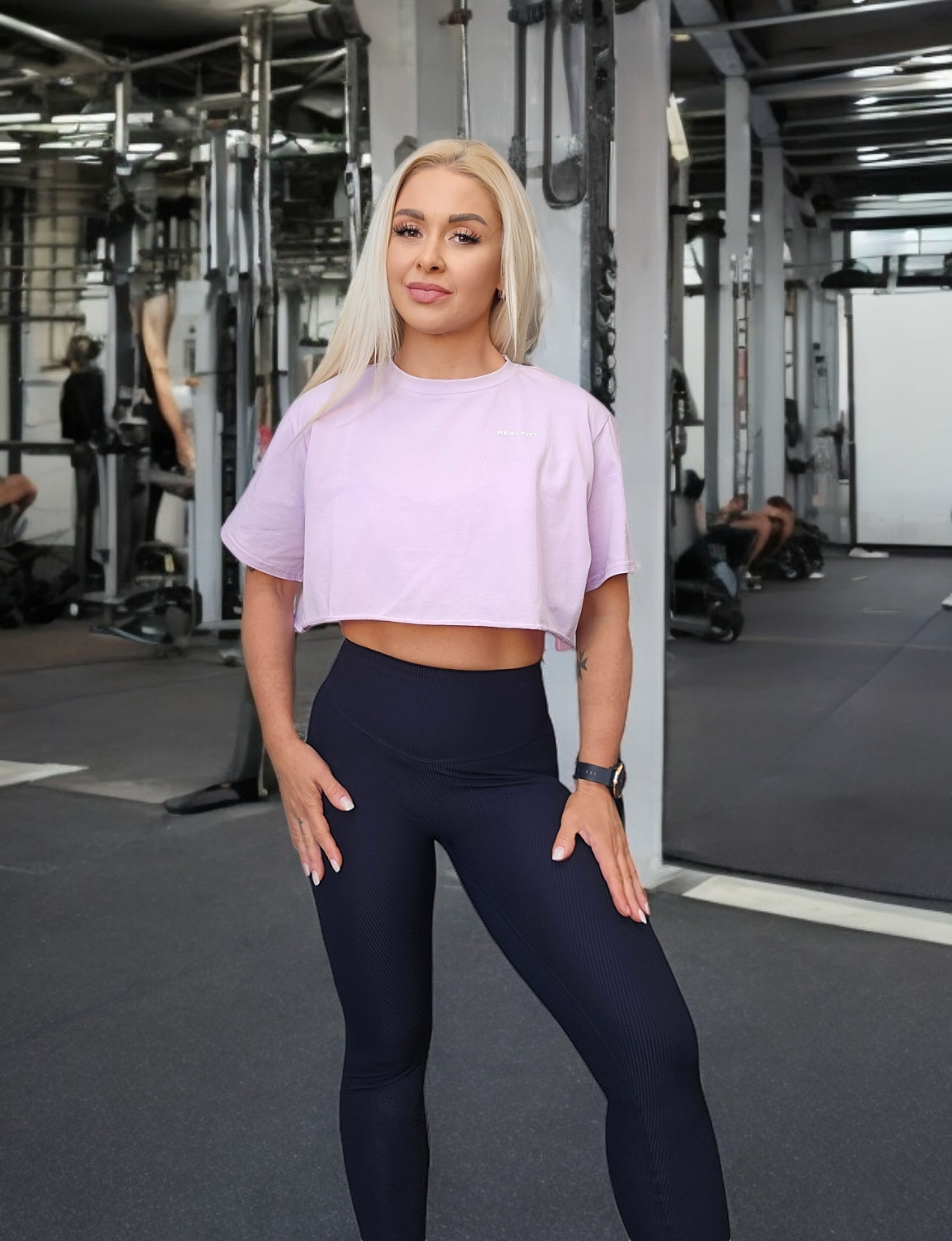 Basic Crop Tee Lilac