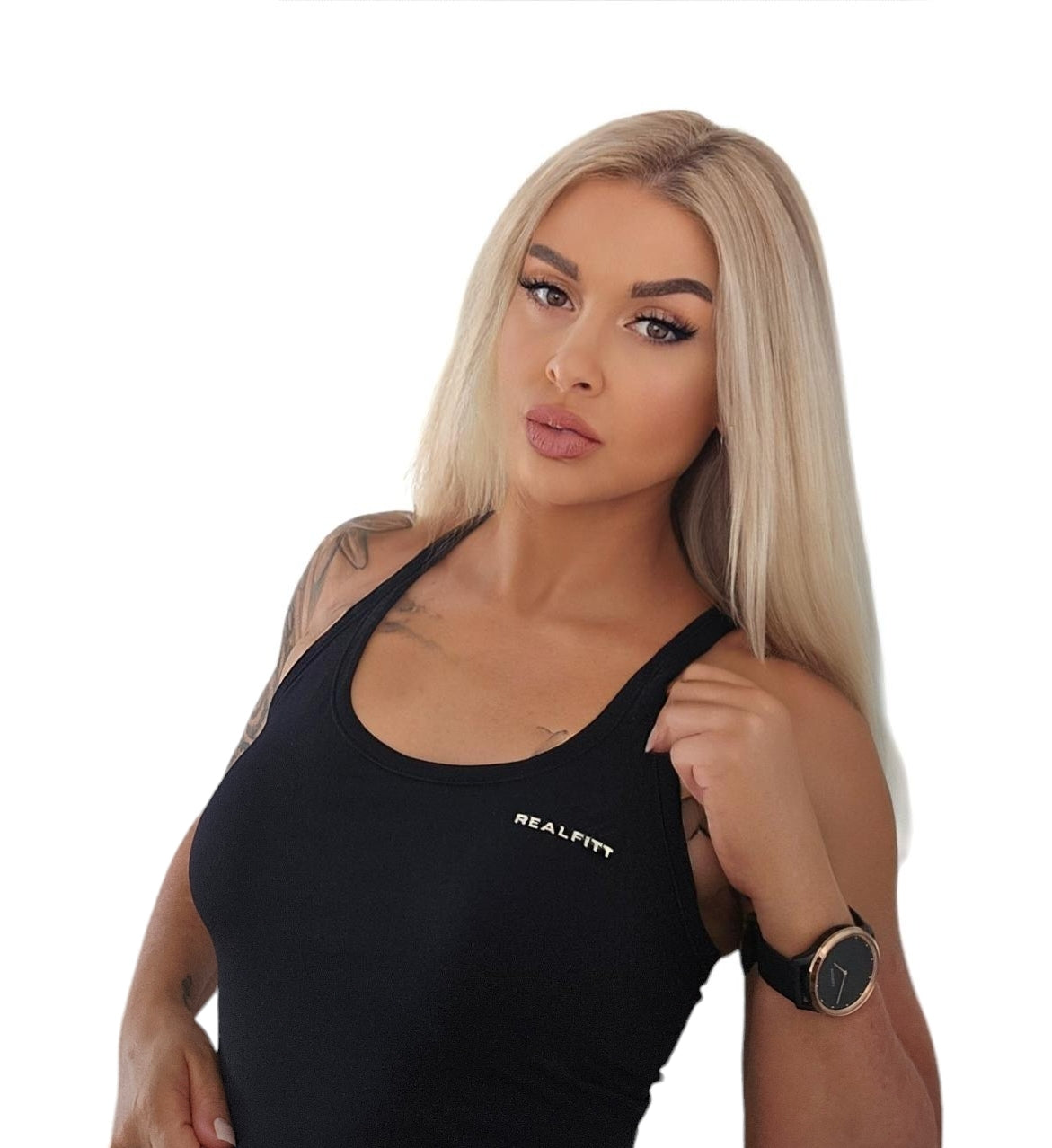 Y Back Tank Black