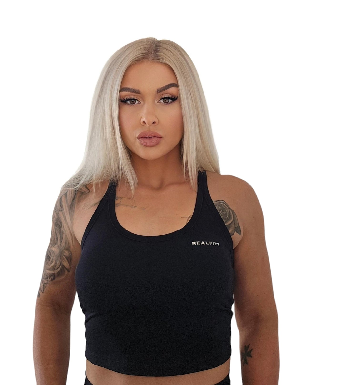 Y Back Tank Black