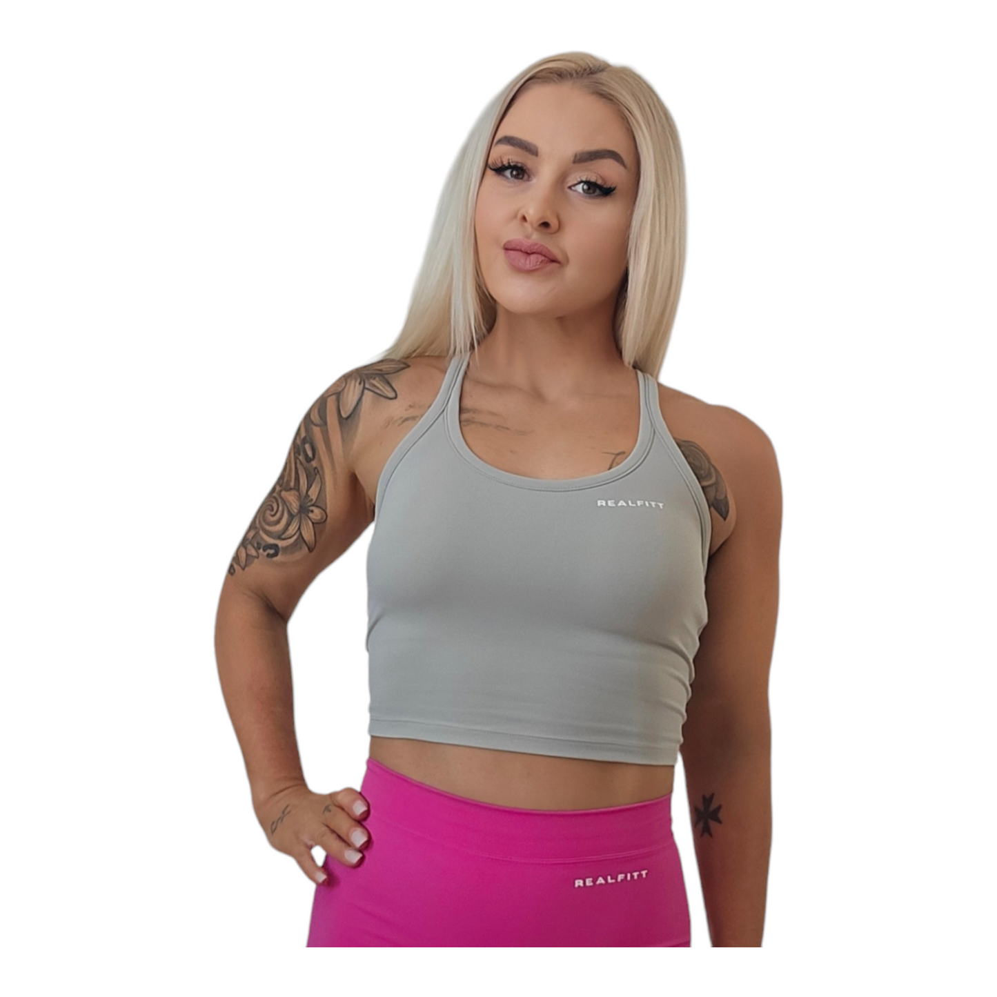 Y Back Tank Green