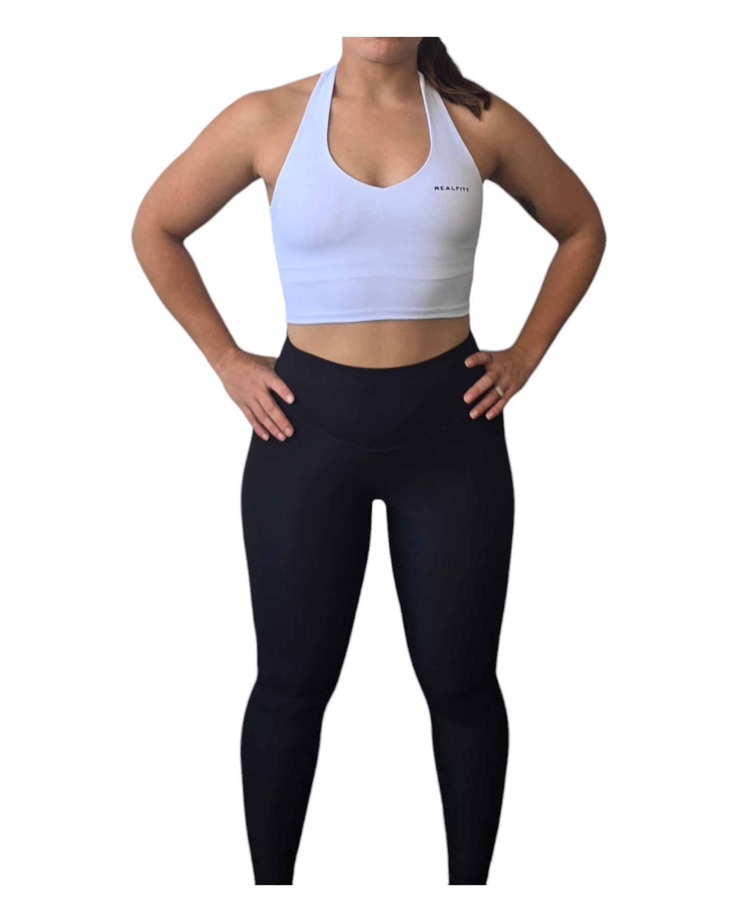 Tie Up Halter Top White