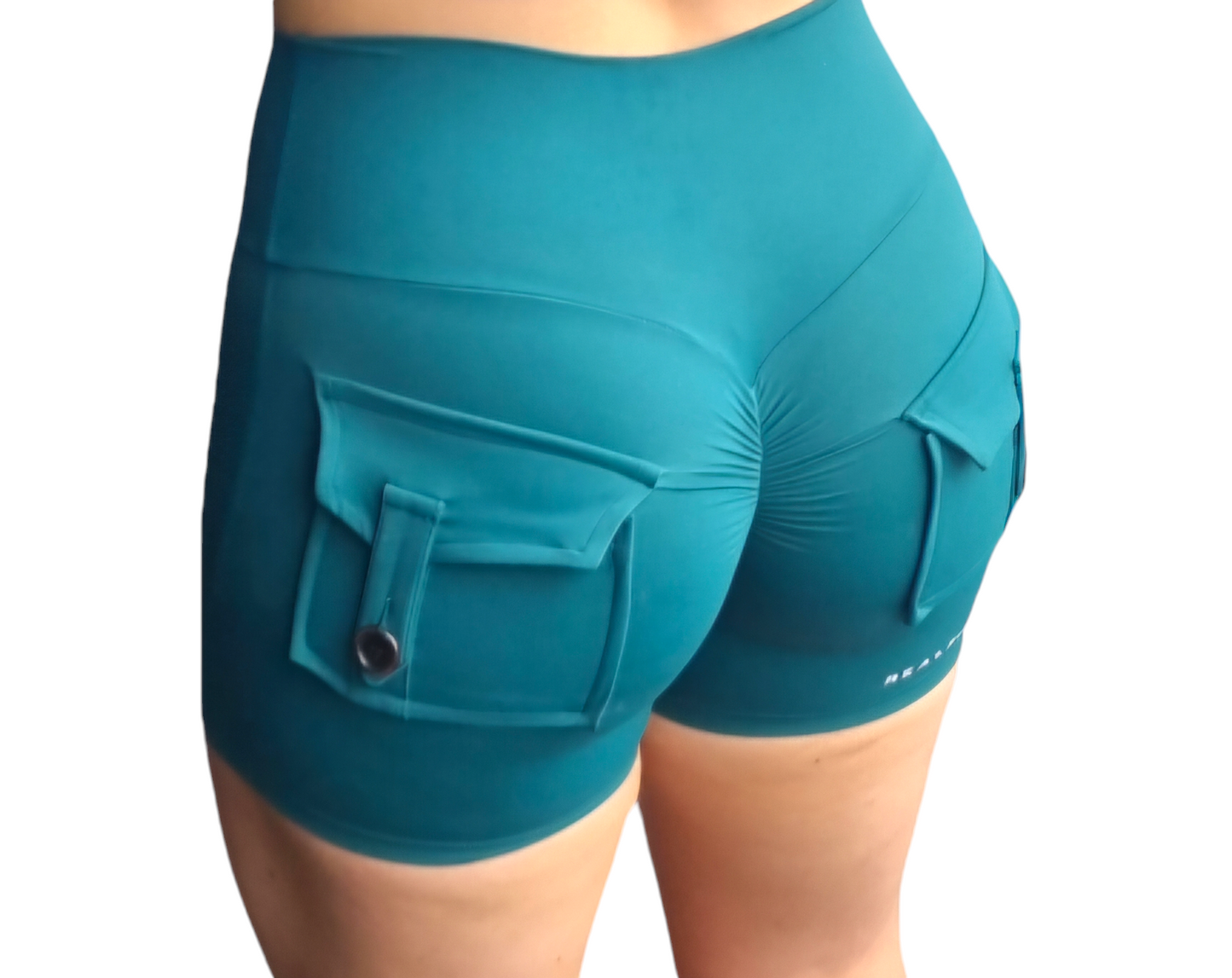 Pocket Scrunch Booty Shorts Green