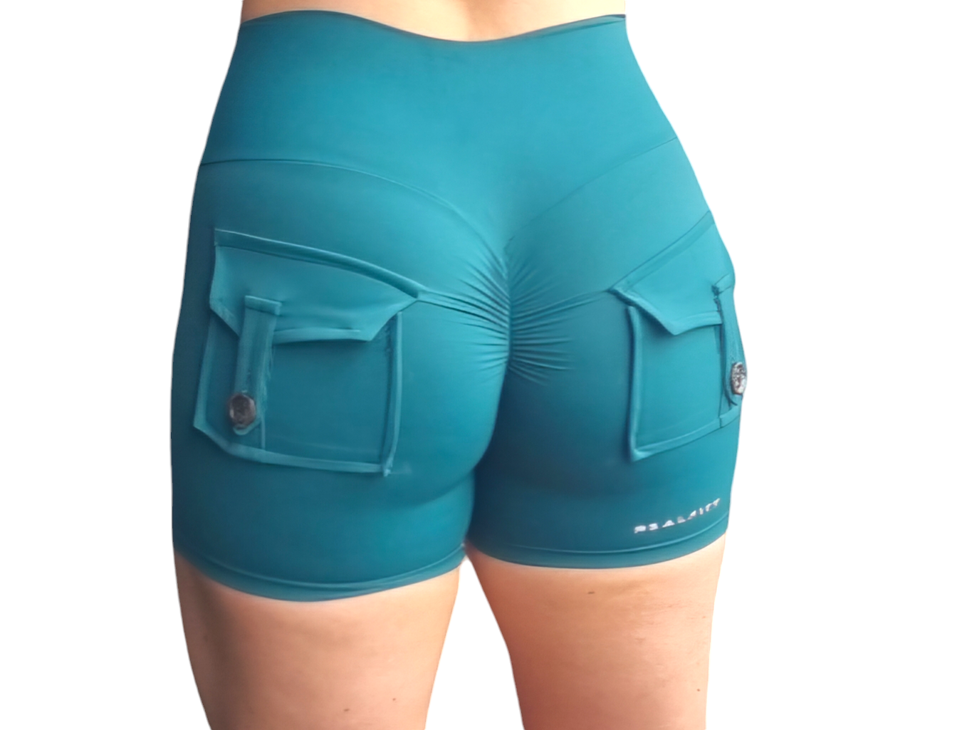 Pocket Scrunch Booty Shorts Green