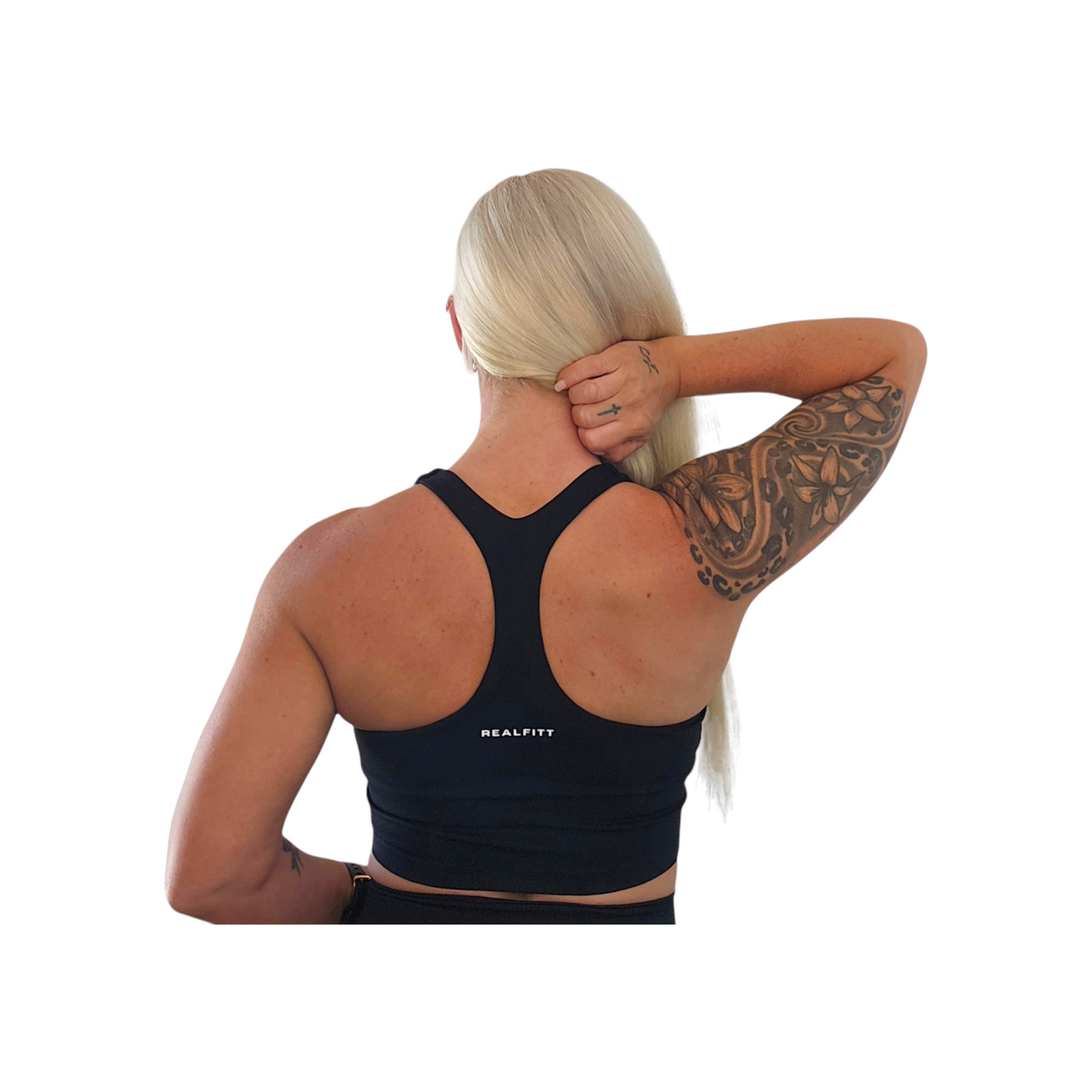 Zip Up Crop Top Black