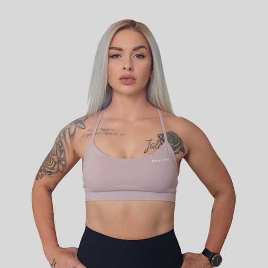 Y Back Bralette  Light Pink