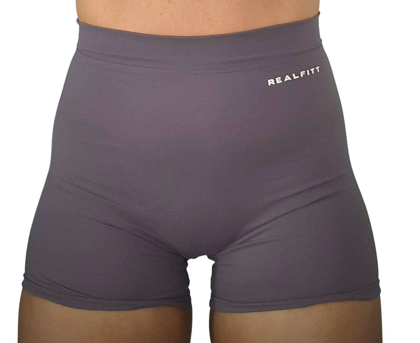 Scrunch V-Back Shorts in Grey