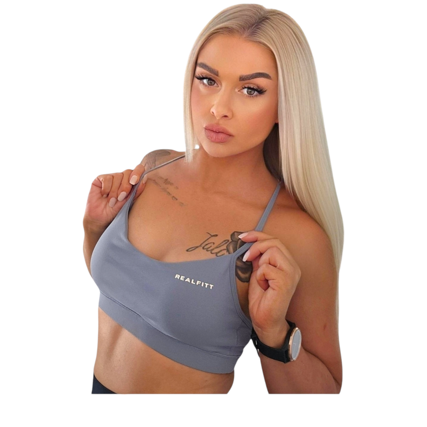 Y Back Bralette  Blue