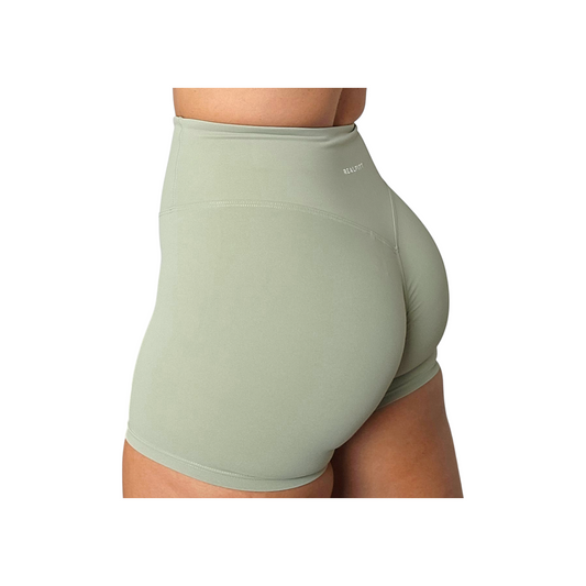 Self Care High-Waisted Butt-Lift Shorts in Matcha