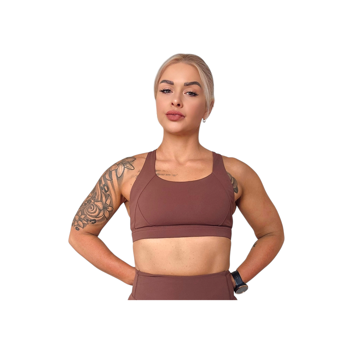 Self Care Sports Bra in Coffee