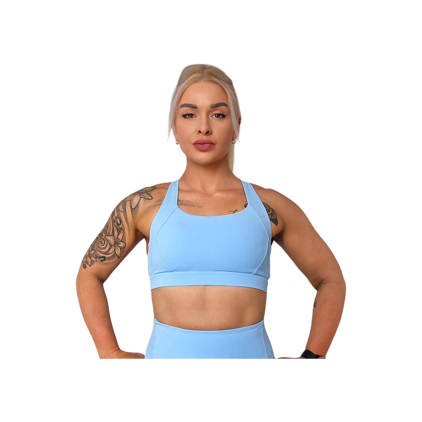 Self Care Sports Bra in Sky Blue