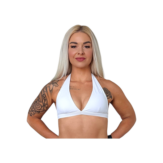 Self Love Halter Bra in White