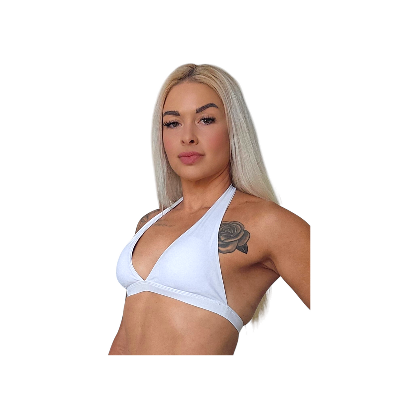 Self Love Halter Bra in White