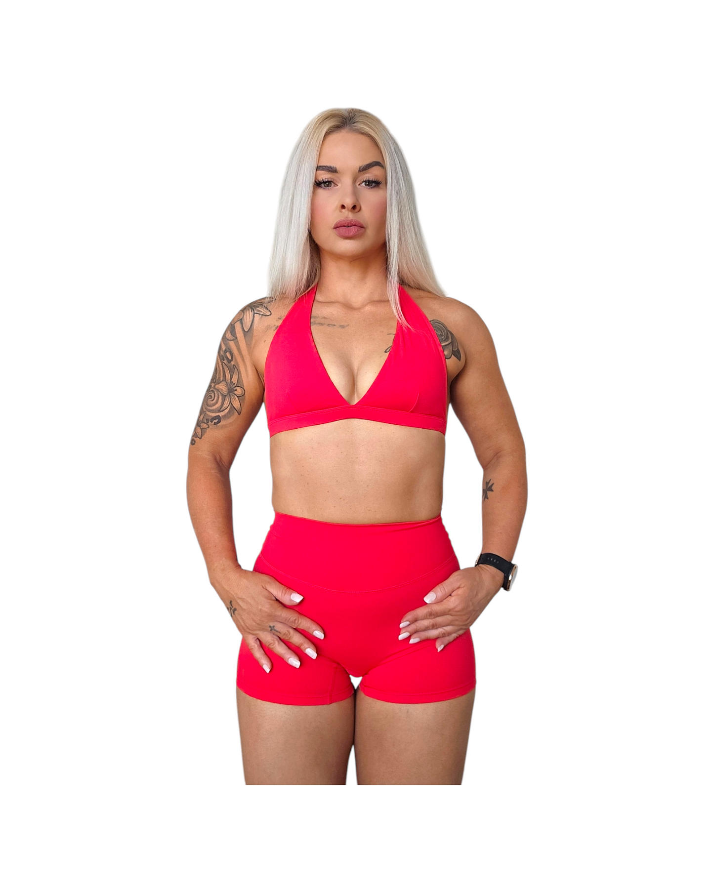 Self Love Halter Bra in Red