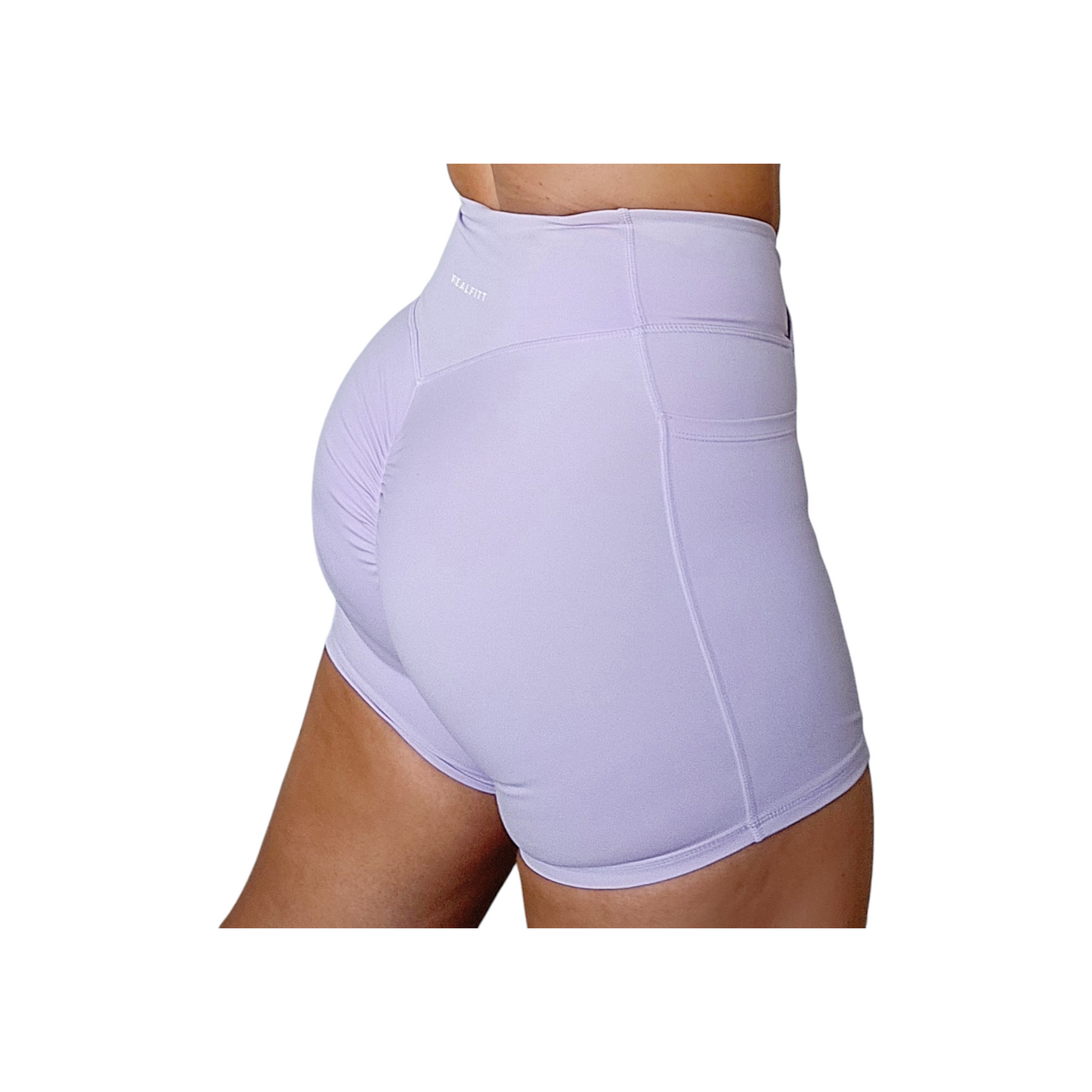 Freedom Scrunch Shorts with Pockets in Lilac