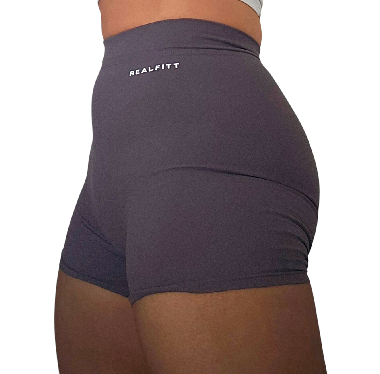 Scrunch V-Back Shorts in Grey