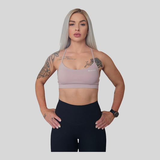 Y Back Bralette  Light Pink